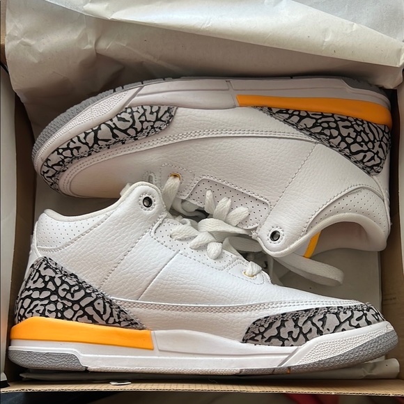 jordan 3 retro white black laser orange